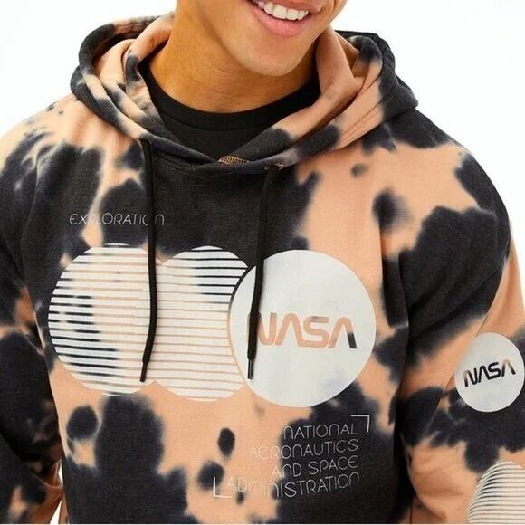 NASA Men's Retro Revival Exploration Fleece Tie-Dye Sweater Size Small NWT $64 - Picture 2 of 4